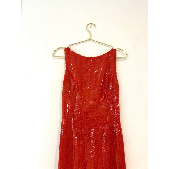 Moschino Cheap And Chic Women's Dress Orange Sequin Made in Italy Size 4 - Picture 10 of 13